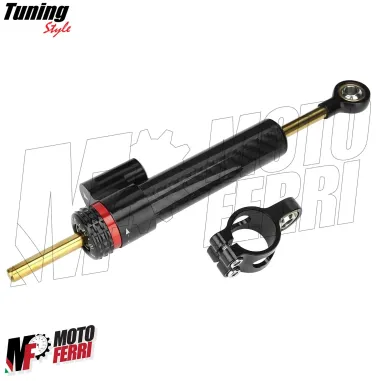 MF7696 Ammortizzatore di Sterzo Regolabile Universale Moto Carbon Look 250mm