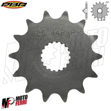 MF7730 Pignone PBR 14 Denti Passo 428 - Keeway RKF 125 mod 2021 2022 2023 2024
