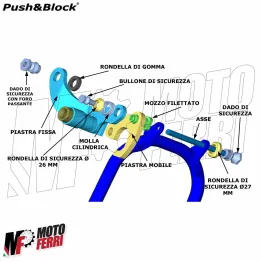 MF3267 Blocca Cavalletto Push&Block Aprilia Scarabeo 50 100 4T Motore Piaggio 2