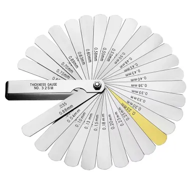 MF7752 Spessimetro 32 Lame in Acciaio Valvole Misurazione Spessore 0.04/0.88 mm