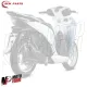 MF7766 Carena Anteriore Destra Bianco Met Honda SH 125 150 mod 2020 / 2024