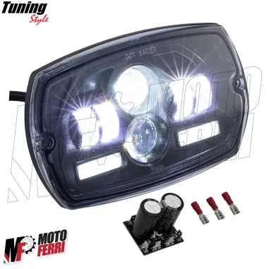 MF3048 Fanale Faro anteriore EVOK Led Vespa 50 Special 6V - 12V con convertitore