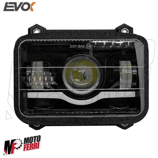 MF7784 Faro Fanale Anteriore Iron Led Evok per Piaggio Ape 50 TM P Monofaro