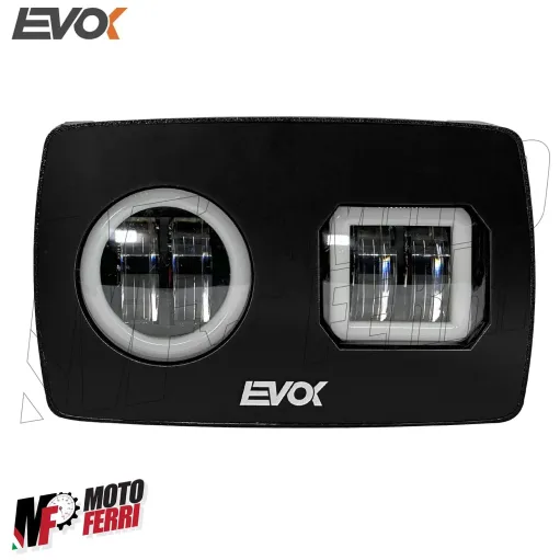 MF7787 Kit Fari Fanale Anteriore Iron Led Evok per Piaggio Ape 50 Doppio Faro