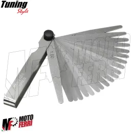 MF7791 Spessimetro 20 Lame in Acciaio Misurazione Valvole Spessore 0.05-1.00 mm 2