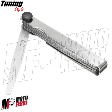 MF7791 Spessimetro 20 Lame in Acciaio Misurazione Valvole Spessore 0.05-1.00 mm