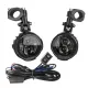 MF7797 Faretti Fari Supplementari Led + Tasto Universali Moto Enduro per barre