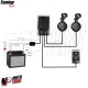 MF7797 Faretti Fari Supplementari Led + Tasto Universali Moto Enduro per barre