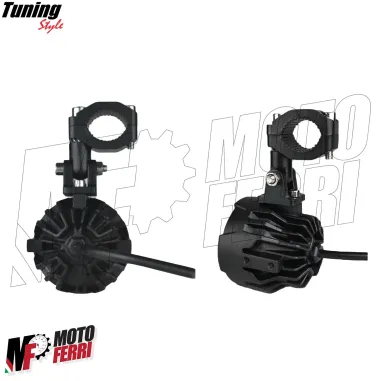MF7797 Faretti Fari Supplementari Led + Tasto Universali Moto Enduro per barre