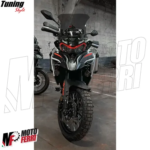 MF7797 Faretti Fari Supplementari Led + Tasto Universali Moto Enduro per barre