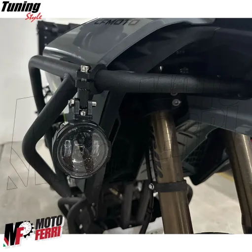 MF7797 Faretti Fari Supplementari Led + Tasto Universali Moto Enduro per barre