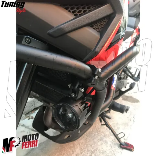 MF7797 Faretti Fari Supplementari Led + Tasto Universali Moto Enduro per barre