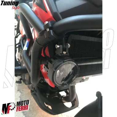 MF7797 Faretti Fari Supplementari Led + Tasto Universali Moto Enduro per barre