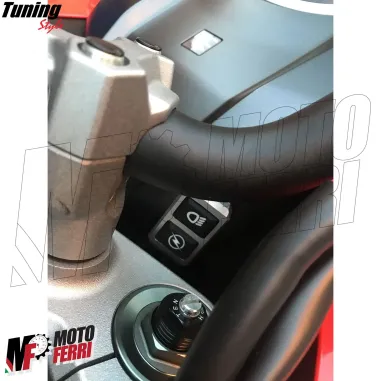 MF7797 Faretti Fari Supplementari Led + Tasto Universali Moto Enduro per barre