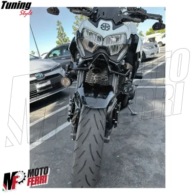 MF7797 Faretti Fari Supplementari Led + Tasto Universali Moto Enduro per barre