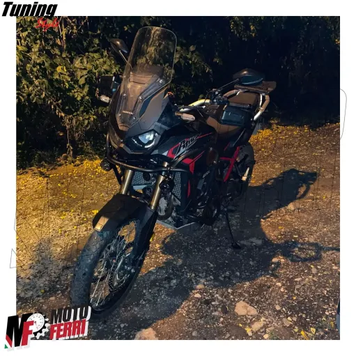 MF7797 Faretti Fari Supplementari Led + Tasto Universali Moto Enduro per barre