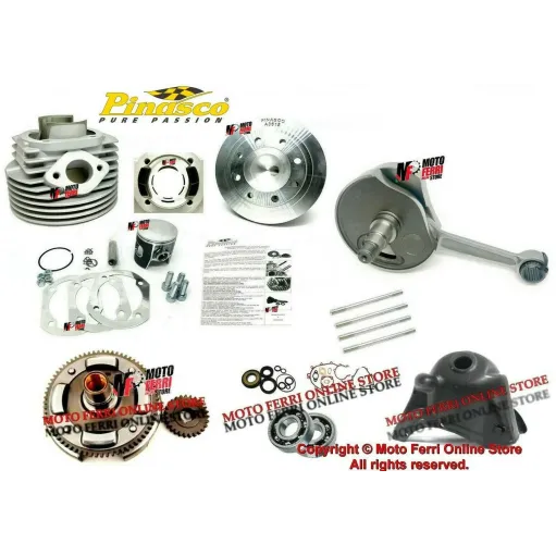 MF1260 - KIT MODIFICA VESPA APE CILINDRO ZUERA 135 ALBERO MOTORE CAMPANA CUFFIA