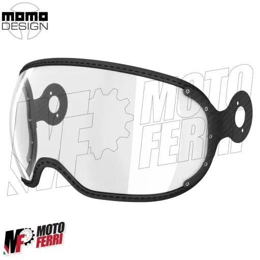 MF6222 Visiera Trasparente Originale Momo FGTR Fighter Evo / Classic E2206 2024