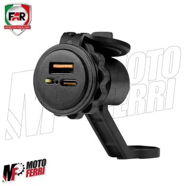 MF7803 Moto Presa USB + USB C Connettore Impermeabile da Manubrio / Specchietto