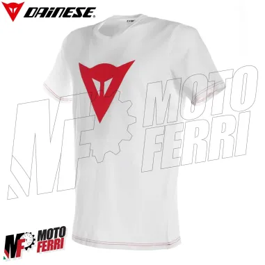 MF7809 T-Shirt Uomo Originale Dainese Speed Demon Bianco Maglia Maniche Corte