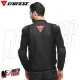 MF7812 Giacca Dainese in Pelle Moto Sportiva Leather Jacket Nero Logo Rosso