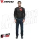 MF7812 Giacca Dainese in Pelle Moto Sportiva Leather Jacket Nero Logo Rosso