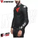 MF7812 Giacca Dainese in Pelle Moto Sportiva Leather Jacket Nero Logo Rosso