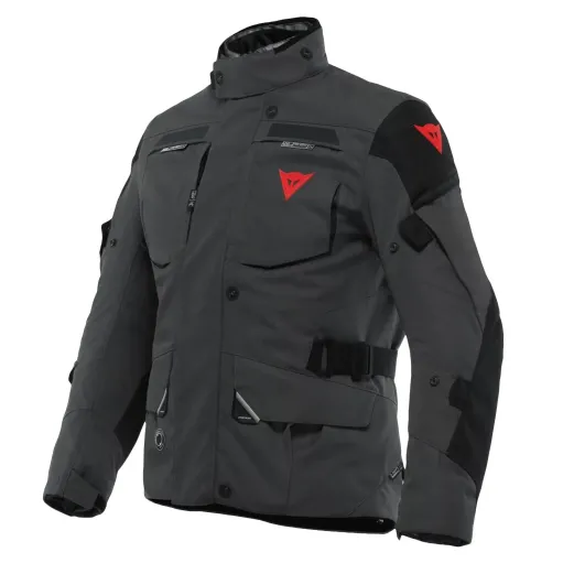 MF7813 Giacca Moto Dainese Splugen 3L D-Dry Black Touring 3 Strati Impermeabile