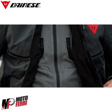 MF7813 Giacca Moto Dainese Splugen 3L D-Dry Black Touring 3 Strati Impermeabile