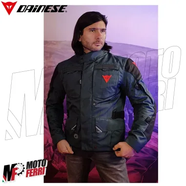 MF7813 Giacca Moto Dainese Splugen 3L D-Dry Black Touring 3 Strati Impermeabile