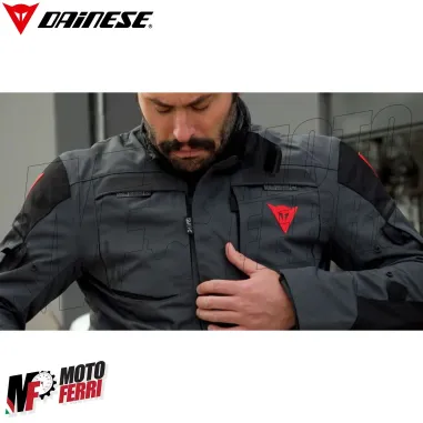 MF7813 Giacca Moto Dainese Splugen 3L D-Dry Black Touring 3 Strati Impermeabile