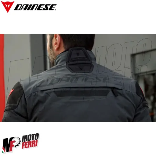 MF7813 Giacca Moto Dainese Splugen 3L D-Dry Black Touring 3 Strati Impermeabile