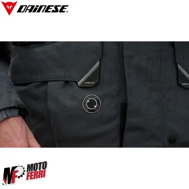 MF7813 Giacca Moto Dainese Splugen 3L D-Dry Black Touring 3 Strati Impermeabile