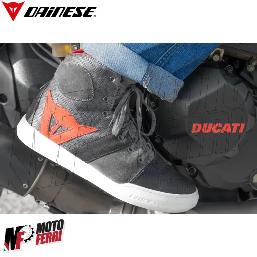 MF6134 Scarpe Moto Scooter Dainese York Air Phantom Red / Grey