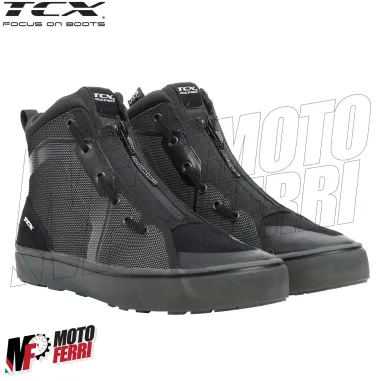 MF6028 Scarpe Moto Scooter TCX Ikasu WP Black / Reflex Impermeabili
