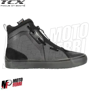 MF6028 Scarpe Moto Scooter TCX Ikasu WP Black / Reflex Impermeabili