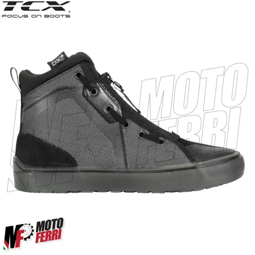MF6028 Scarpe Moto Scooter TCX Ikasu WP Black / Reflex Impermeabili