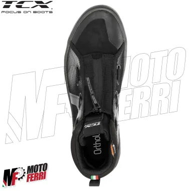 MF6028 Scarpe Moto Scooter TCX Ikasu WP Black / Reflex Impermeabili