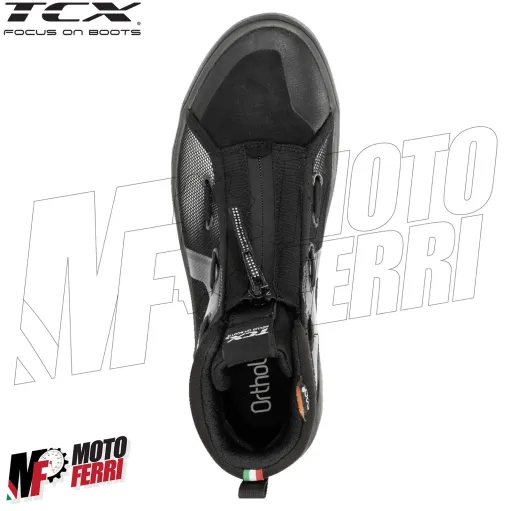 MF6028 Scarpe Moto Scooter TCX Ikasu WP Black / Reflex Impermeabili