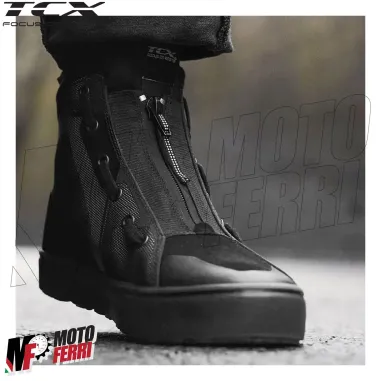 MF6028 Scarpe Moto Scooter TCX Ikasu WP Black / Reflex Impermeabili