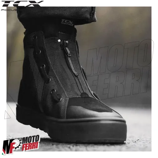 MF6028 Scarpe Moto Scooter TCX Ikasu WP Black / Reflex Impermeabili