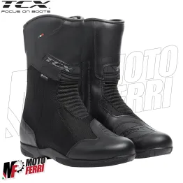 MF6257 Stivali Moto da Donna TCX Lady Tourer GTX Black Nero Pelle / Cordura 2