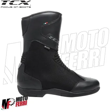 MF6257 Stivali Moto da Donna TCX Lady Tourer GTX Black Nero Pelle / Cordura