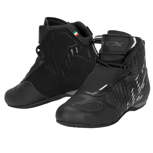 MF7820 Stivali Scarpe Moto Tecniche TCX R04D WP Impermeabili Nero / Bianco