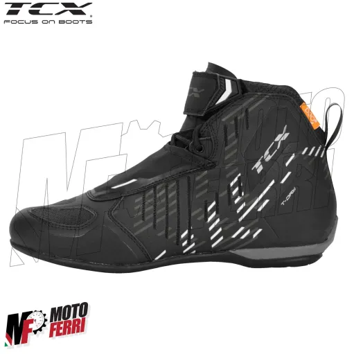 MF7820 Stivali Scarpe Moto Tecniche TCX R04D WP Impermeabili Nero / Bianco