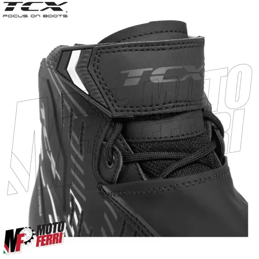 MF7820 Stivali Scarpe Moto Tecniche TCX R04D WP Impermeabili Nero / Bianco