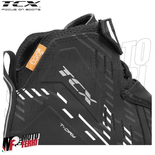MF7820 Stivali Scarpe Moto Tecniche TCX R04D WP Impermeabili Nero / Bianco
