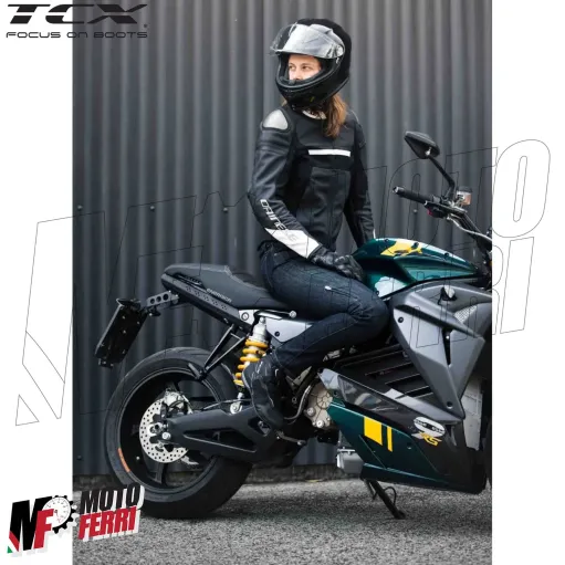 MF7821 Stivali Scarpe Moto Tecniche Donna TCX R04D Lady Air Nero/Bianco
