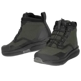 MF7822 Scarpe Moto Scooter Momo Design Firegun-3 WP Impermeabili Verde/Nero