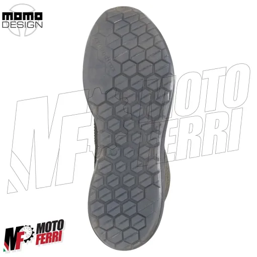 MF7822 Scarpe Moto Scooter Momo Design Firegun-3 WP Impermeabili Verde/Nero